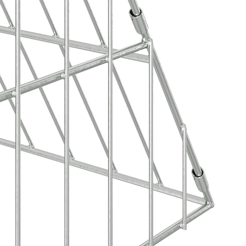 vidaXL Rabbit Cage Silver 650 x 100 x 85 cm Galvanised Steel