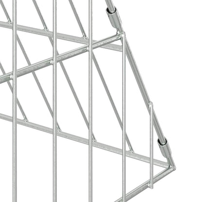 vidaXL Rabbit Cage Silver 650 x 100 x 85 cm Galvanised Steel