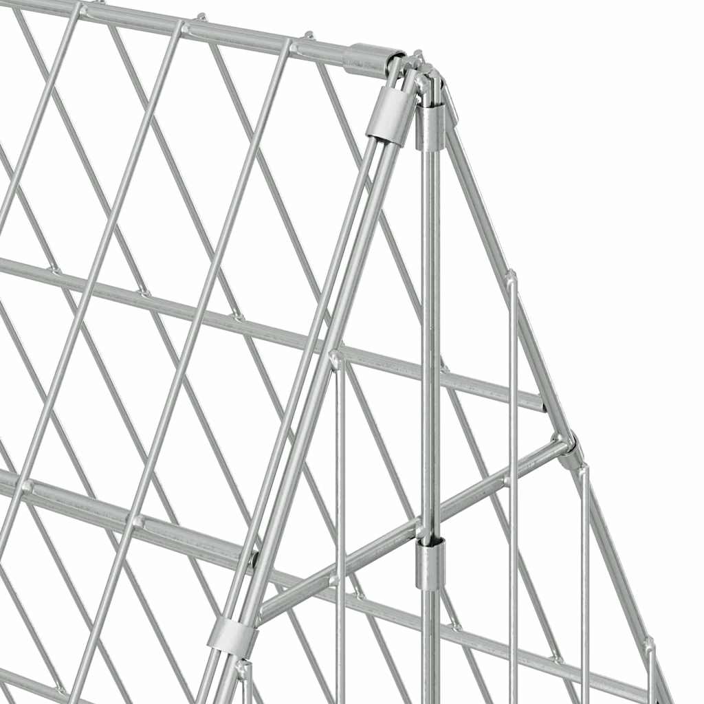 vidaXL Rabbit Cage Silver 650 x 100 x 85 cm Galvanised Steel