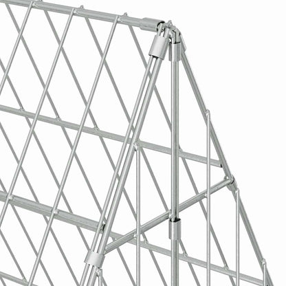 vidaXL Rabbit Cage Silver 650 x 100 x 85 cm Galvanised Steel