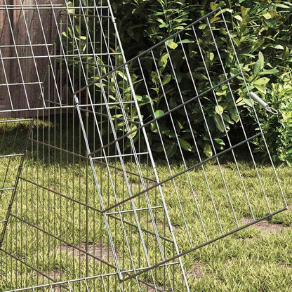 vidaXL Rabbit Cage Silver 650 x 100 x 85 cm Galvanised Steel