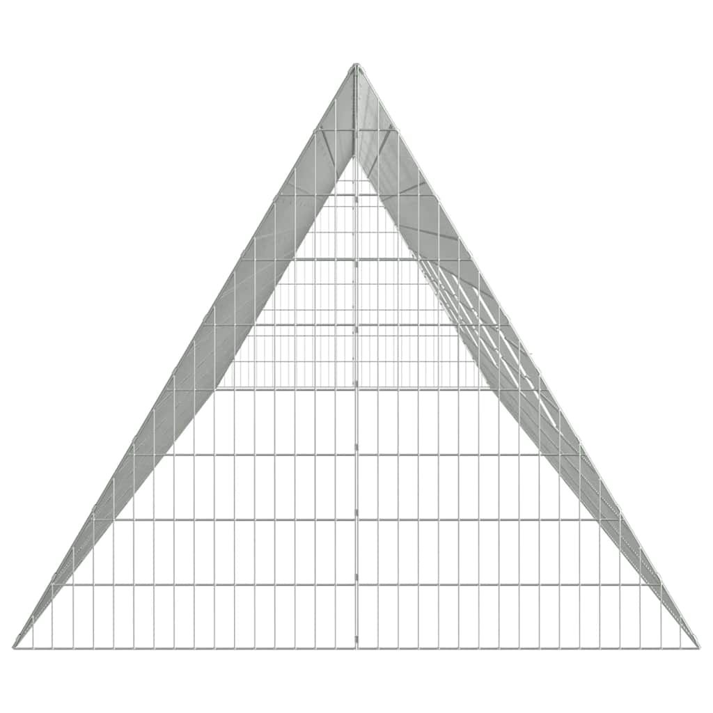 vidaXL Rabbit Cage Silver 650 x 100 x 85 cm Galvanised Steel