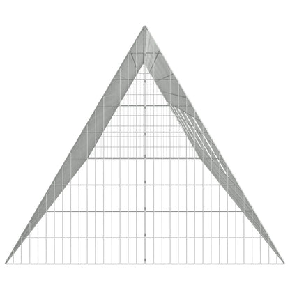 vidaXL Rabbit Cage Silver 650 x 100 x 85 cm Galvanised Steel