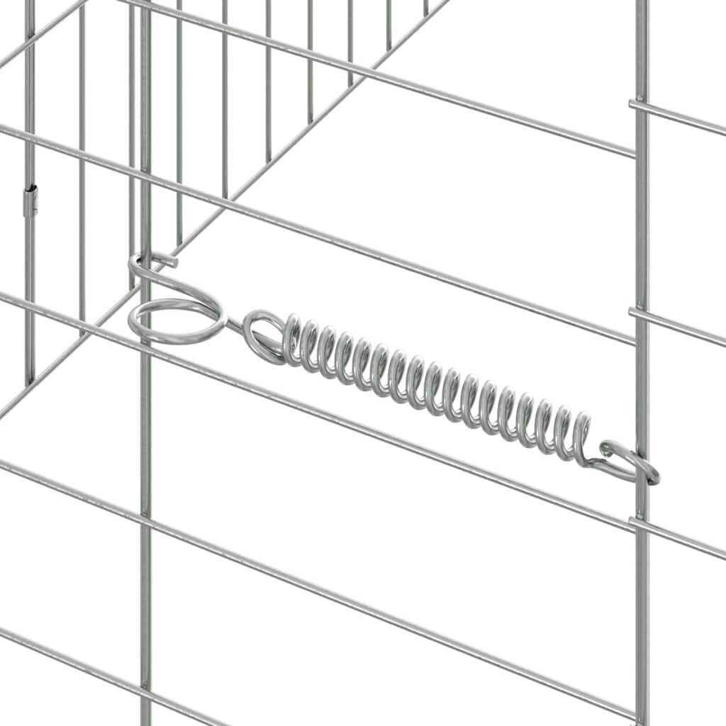 vidaXL Rabbit Cage Silver 100 x 78 x 78 cm Galvanised Steel
