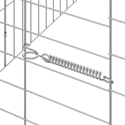 vidaXL Rabbit Cage Silver 100 x 78 x 78 cm Galvanised Steel
