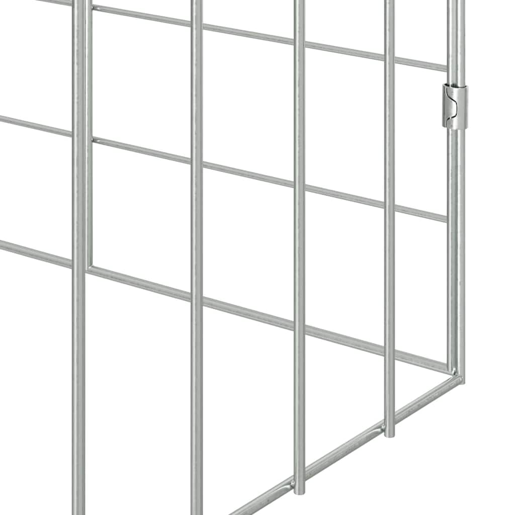 vidaXL Rabbit Cage Silver 100 x 78 x 78 cm Galvanised Steel