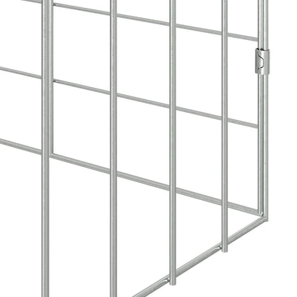 vidaXL Rabbit Cage Silver 100 x 78 x 78 cm Galvanised Steel