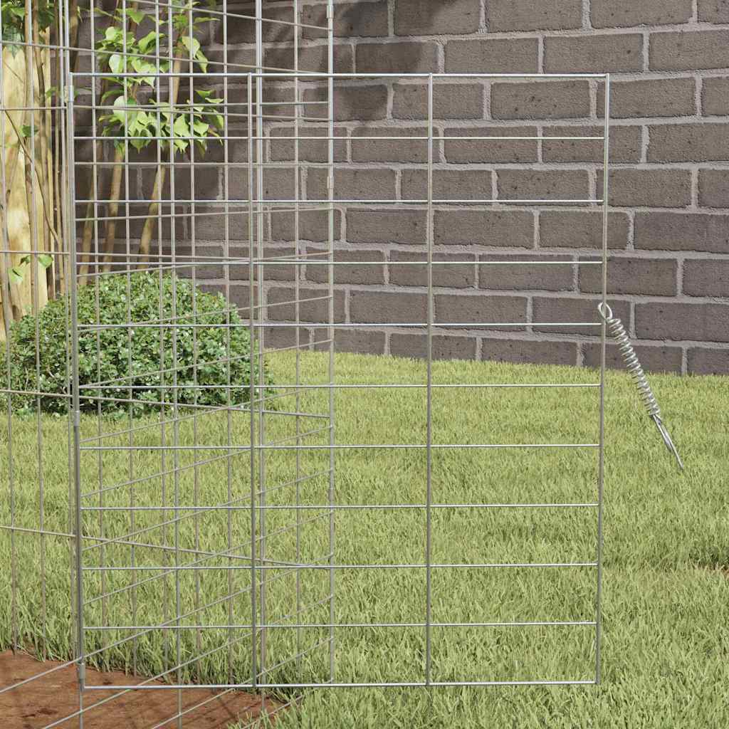 vidaXL Rabbit Cage Silver 100 x 78 x 78 cm Galvanised Steel