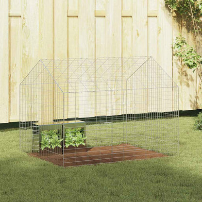 vidaXL Rabbit Cage Silver 100 x 78 x 78 cm Galvanised Steel