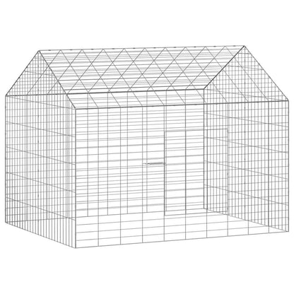 vidaXL Rabbit Cage Silver 100 x 78 x 78 cm Galvanised Steel