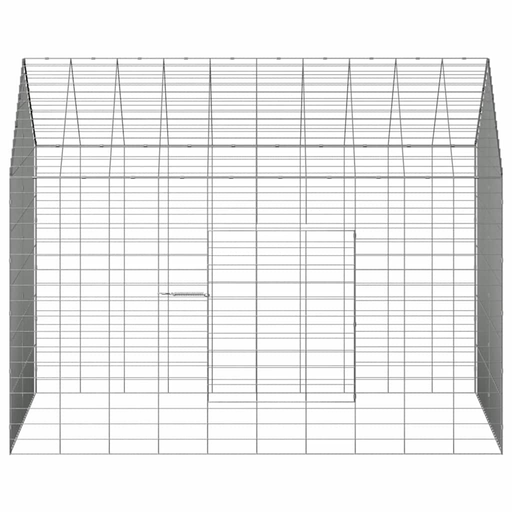 vidaXL Rabbit Cage Silver 100 x 78 x 78 cm Galvanised Steel