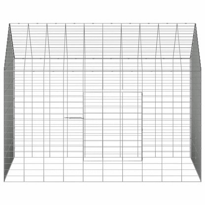 vidaXL Rabbit Cage Silver 100 x 78 x 78 cm Galvanised Steel