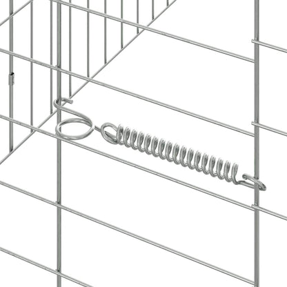 vidaXL Rabbit Cage Silver 200 x 78 x 78 cm Galvanised Steel