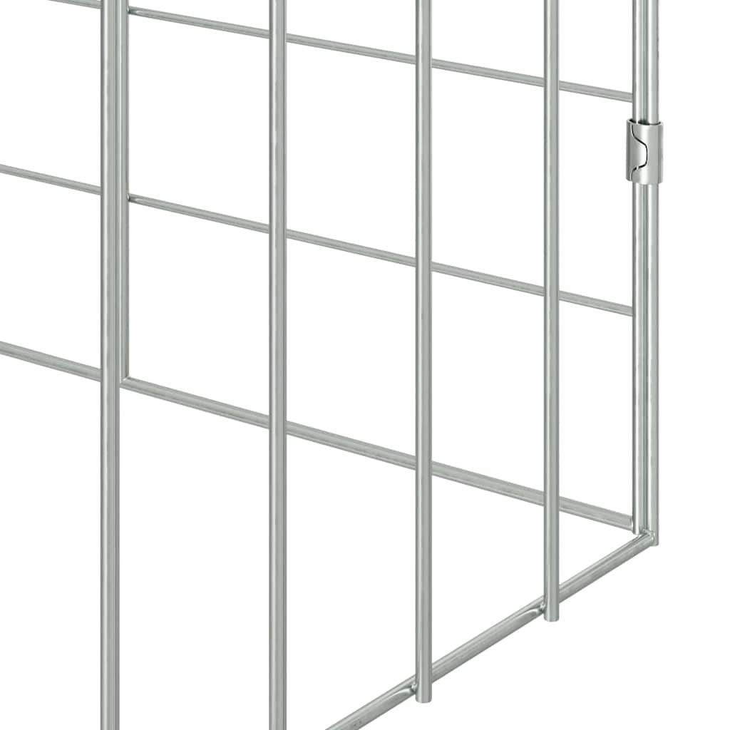 vidaXL Rabbit Cage Silver 200 x 78 x 78 cm Galvanised Steel