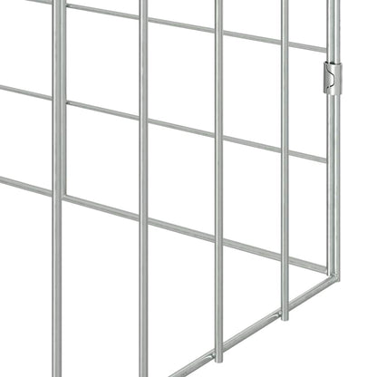 vidaXL Rabbit Cage Silver 200 x 78 x 78 cm Galvanised Steel