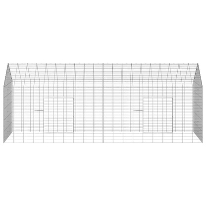 vidaXL Rabbit Cage Silver 200 x 78 x 78 cm Galvanised Steel