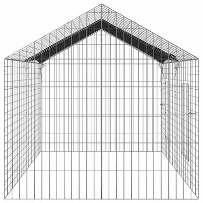 vidaXL Rabbit Cage Silver 200 x 78 x 78 cm Galvanised Steel