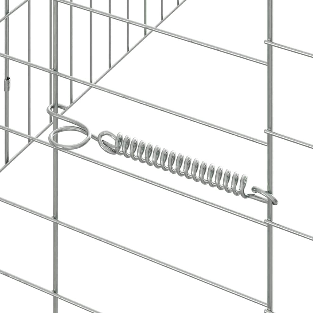 vidaXL Rabbit Cage Silver 400 x 78 x 78 cm Galvanised Steel