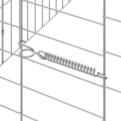 vidaXL Rabbit Cage Silver 400 x 78 x 78 cm Galvanised Steel