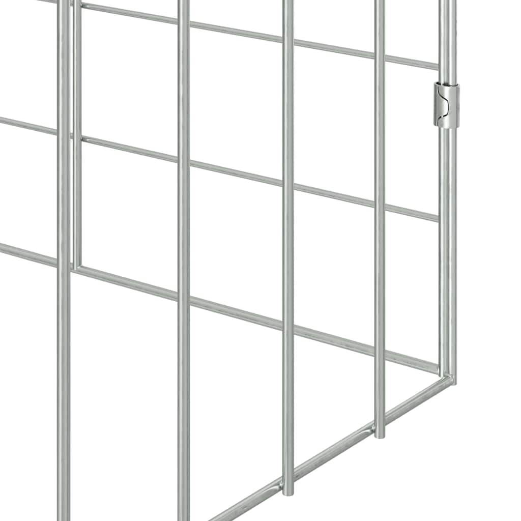 vidaXL Rabbit Cage Silver 400 x 78 x 78 cm Galvanised Steel