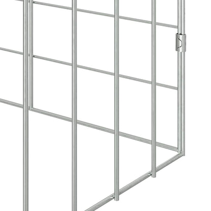 vidaXL Rabbit Cage Silver 400 x 78 x 78 cm Galvanised Steel