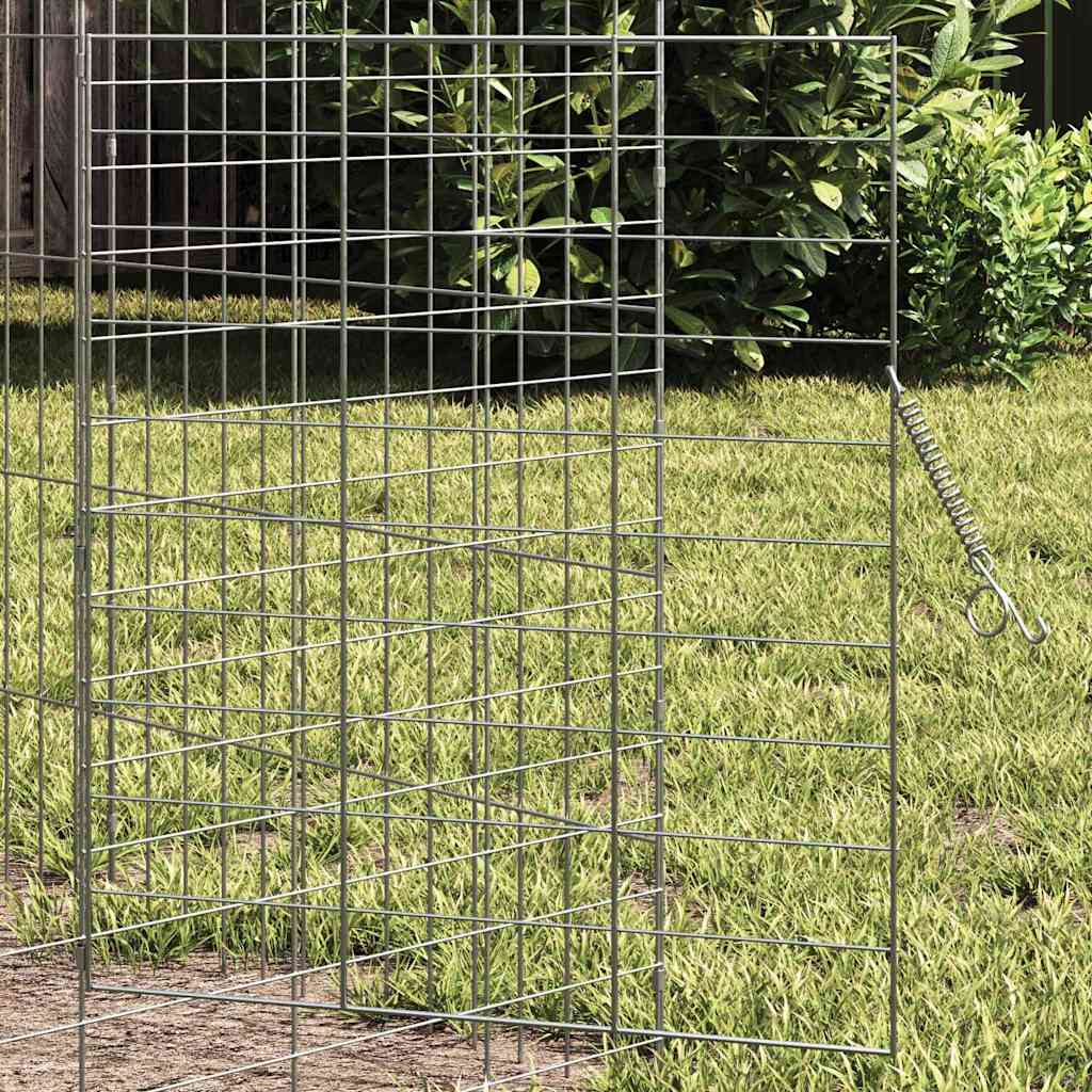 vidaXL Rabbit Cage Silver 400 x 78 x 78 cm Galvanised Steel