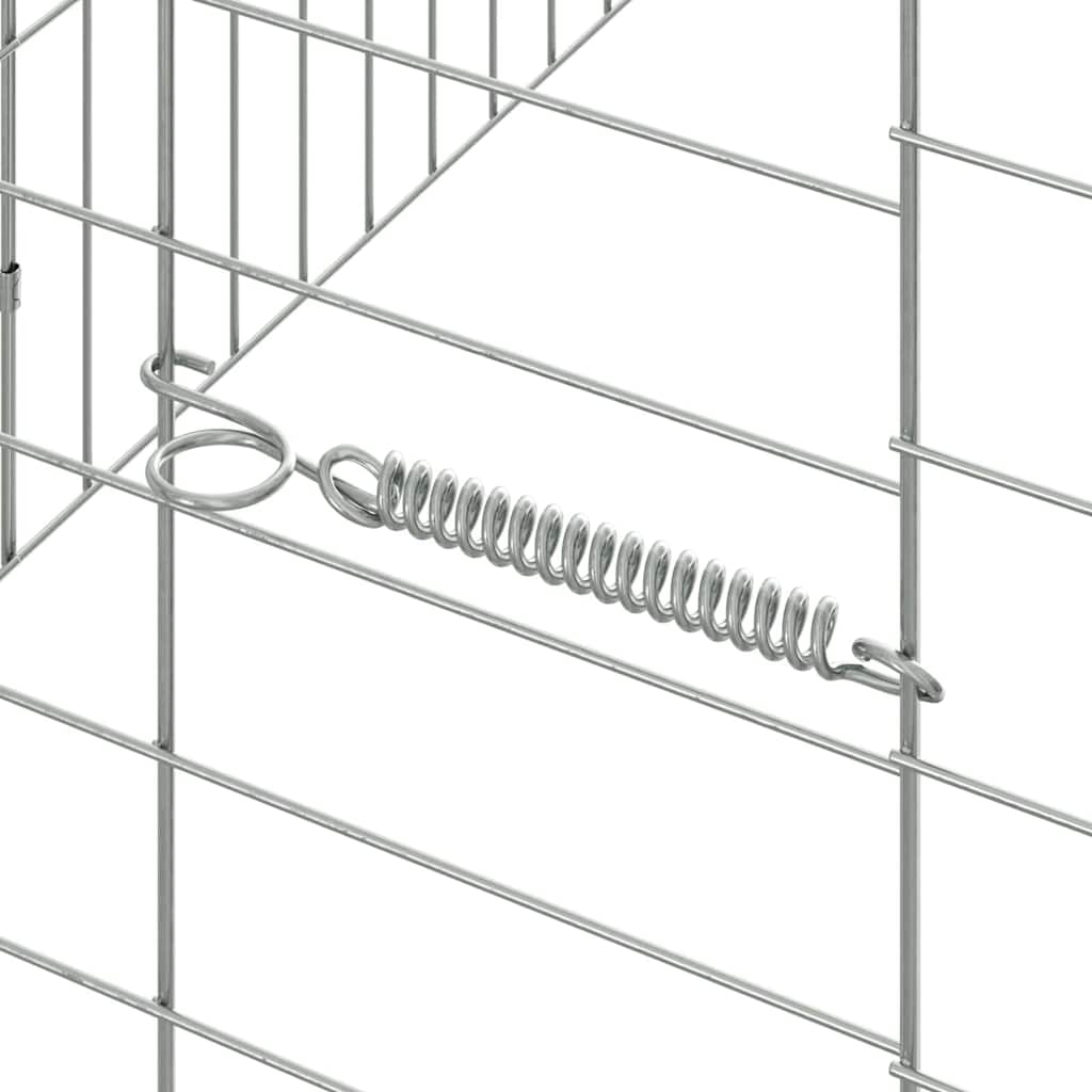 vidaXL Rabbit Cage Silver 600 x 78 x 78 cm Galvanised Steel