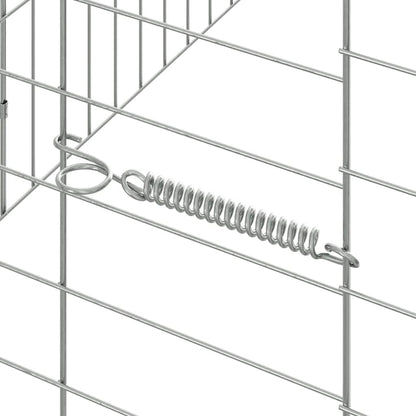 vidaXL Rabbit Cage Silver 600 x 78 x 78 cm Galvanised Steel