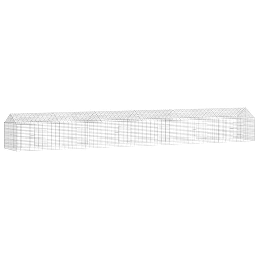 vidaXL Rabbit Cage Silver 600 x 78 x 78 cm Galvanised Steel