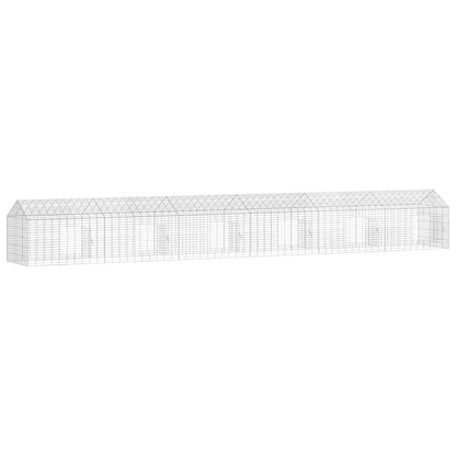 vidaXL Rabbit Cage Silver 600 x 78 x 78 cm Galvanised Steel