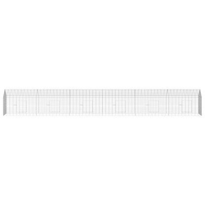 vidaXL Rabbit Cage Silver 600 x 78 x 78 cm Galvanised Steel