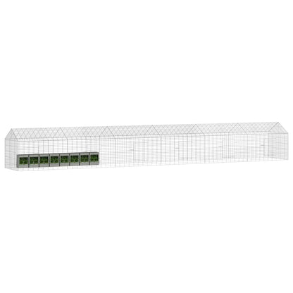 vidaXL Rabbit Cage Silver 600 x 78 x 78 cm Galvanised Steel