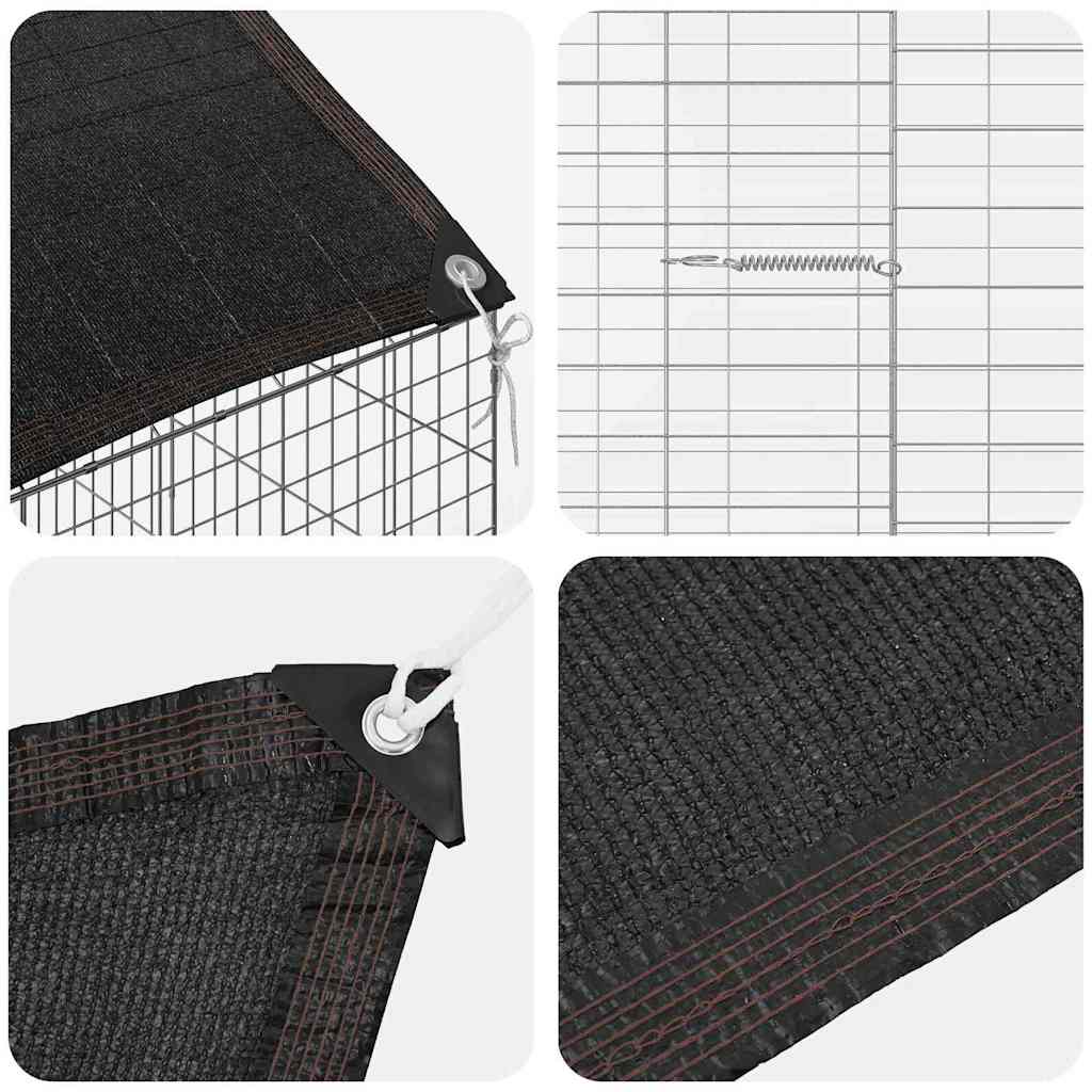 vidaXL Rabbit Cage Silver 100 x 78 x 78 cm Galvanised Steel