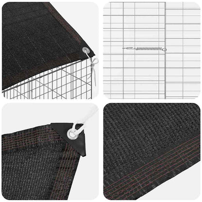 vidaXL Rabbit Cage Silver 100 x 78 x 78 cm Galvanised Steel