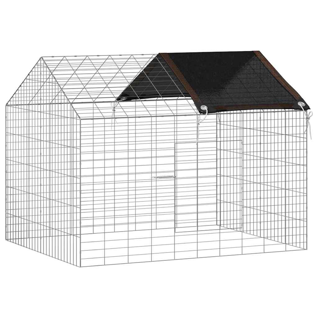 vidaXL Rabbit Cage Silver 100 x 78 x 78 cm Galvanised Steel