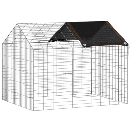 vidaXL Rabbit Cage Silver 100 x 78 x 78 cm Galvanised Steel