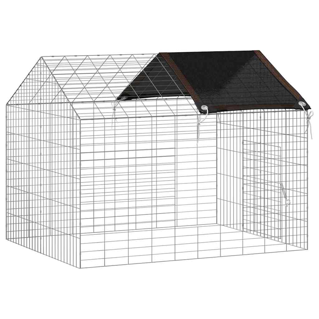 vidaXL Rabbit Cage Silver 100 x 78 x 78 cm Galvanised Steel