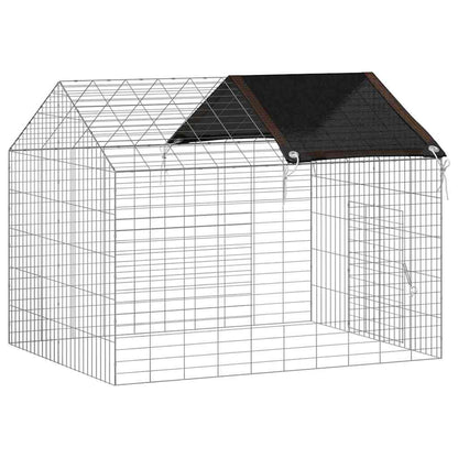 vidaXL Rabbit Cage Silver 100 x 78 x 78 cm Galvanised Steel