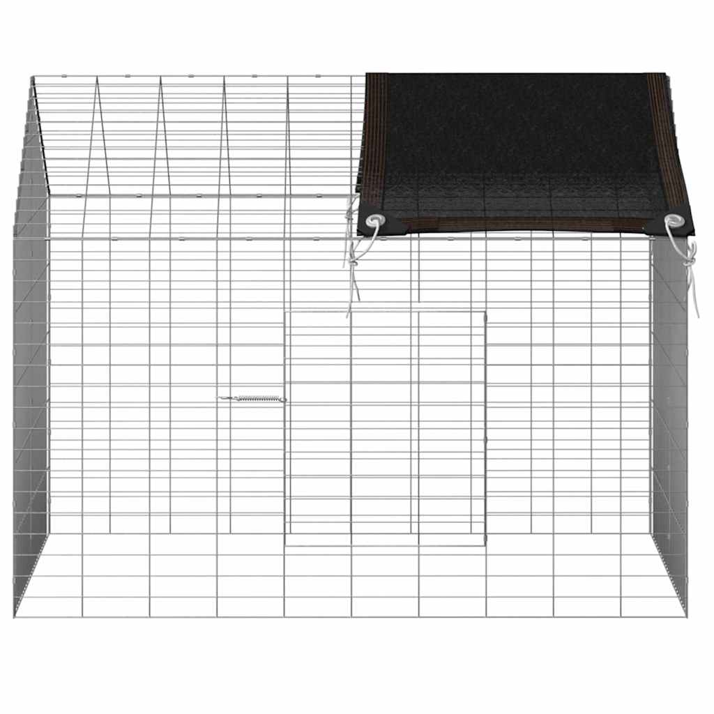 vidaXL Rabbit Cage Silver 100 x 78 x 78 cm Galvanised Steel