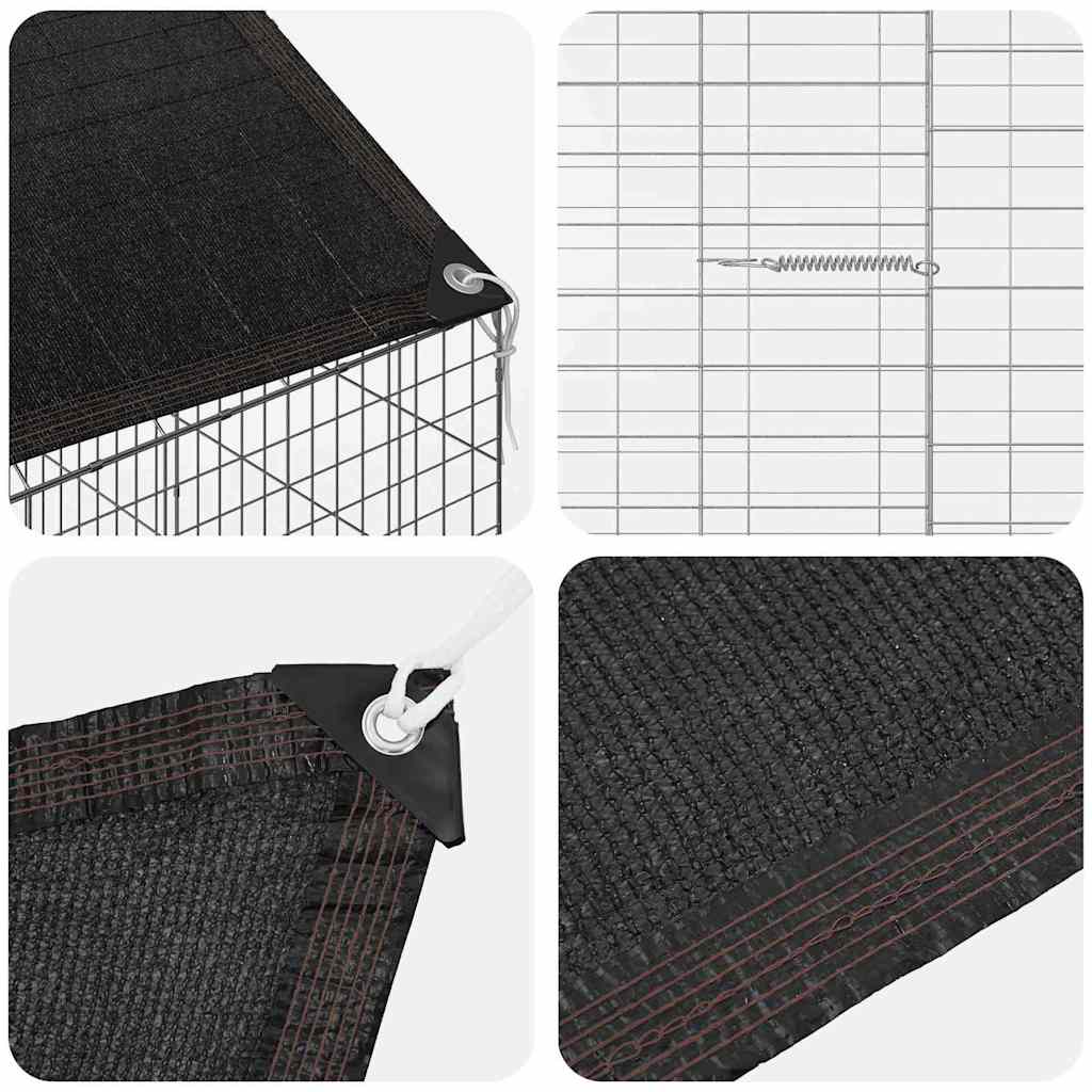 vidaXL Rabbit Cage Silver 200 x 78 x 78 cm Galvanised Steel