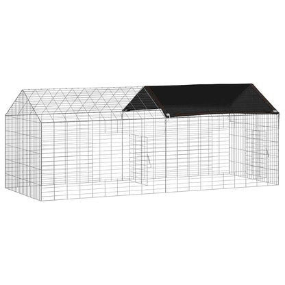 vidaXL Rabbit Cage Silver 200 x 78 x 78 cm Galvanised Steel