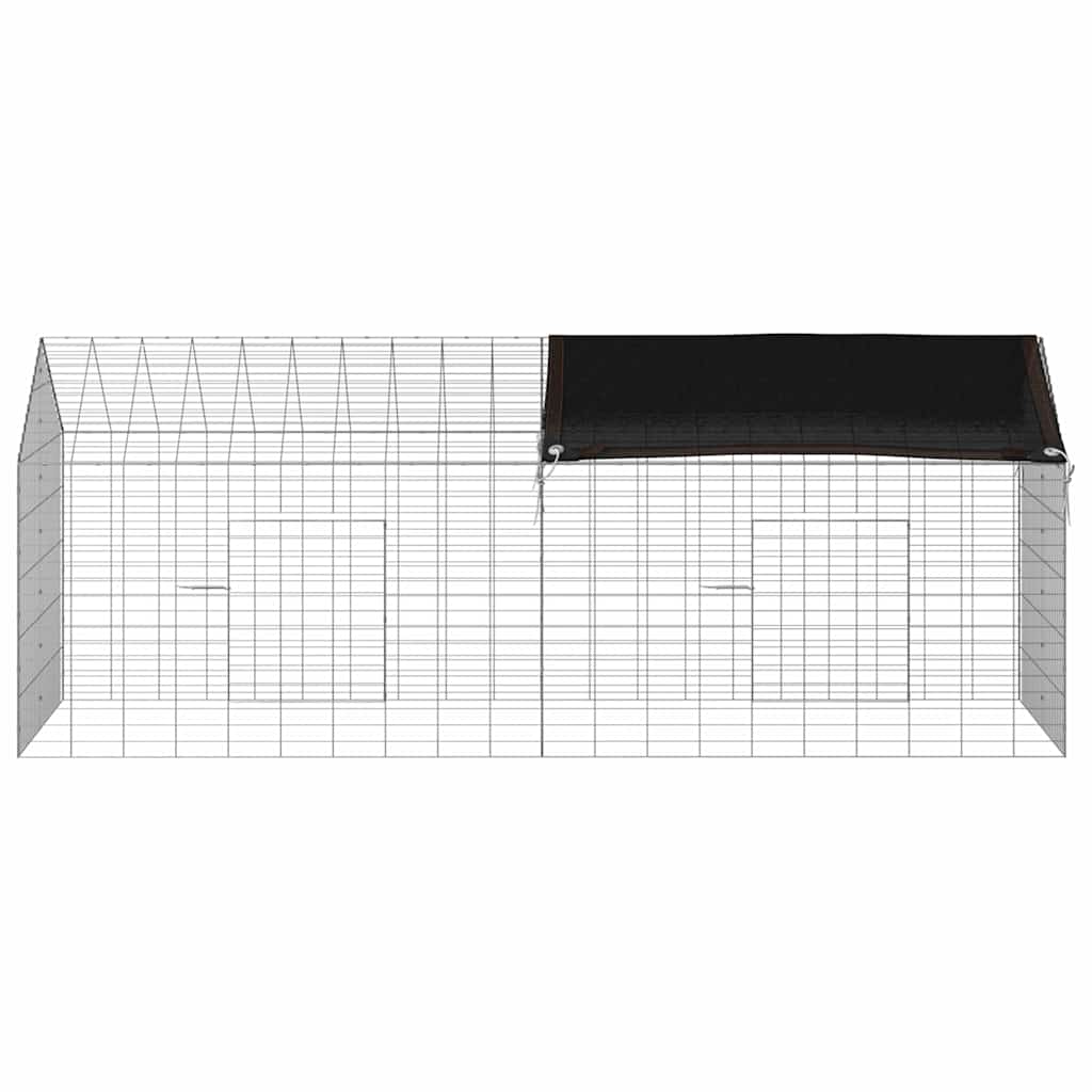 vidaXL Rabbit Cage Silver 200 x 78 x 78 cm Galvanised Steel