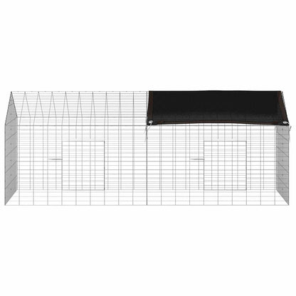 vidaXL Rabbit Cage Silver 200 x 78 x 78 cm Galvanised Steel