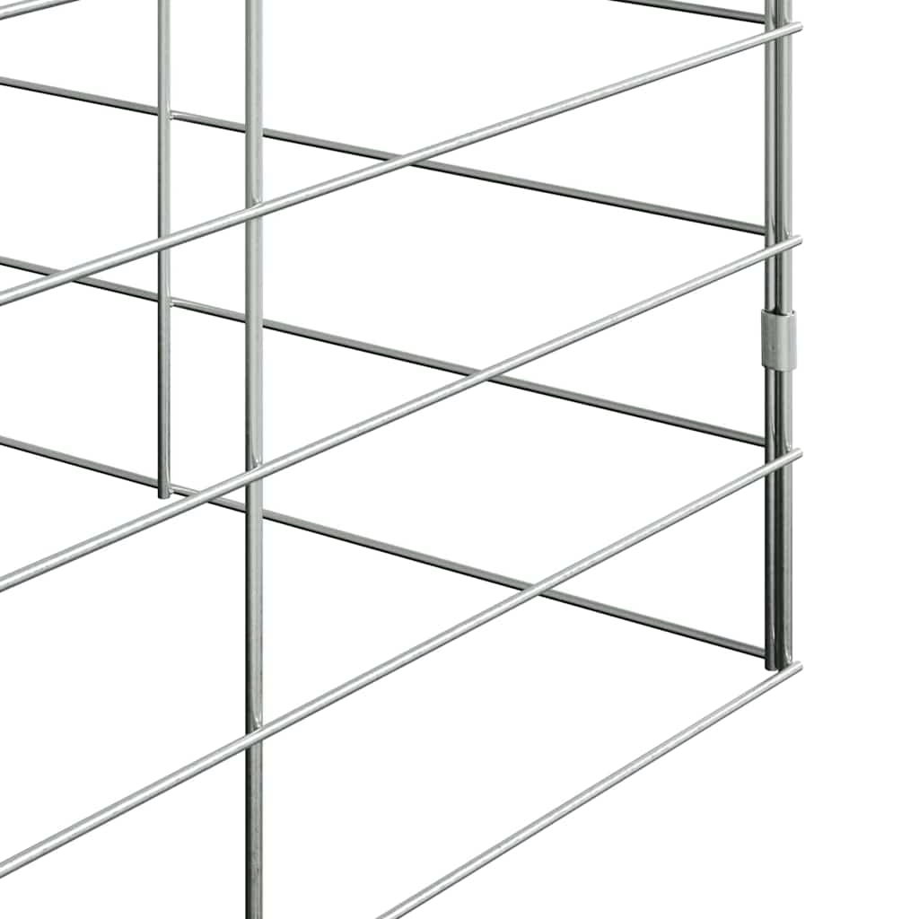 vidaXL Rabbit Cage Silver 100 x 100 x 210 cm Galvanised Steel