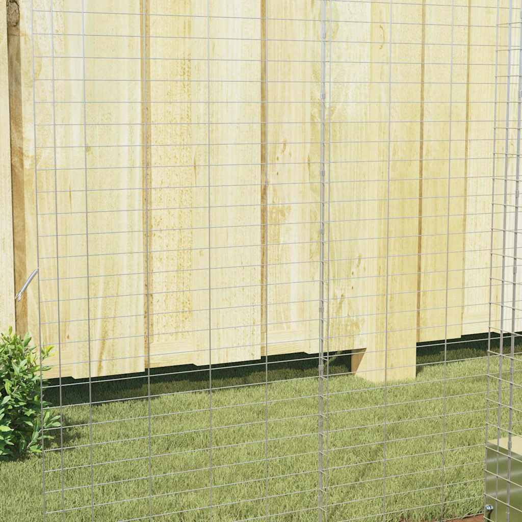 vidaXL Rabbit Cage Silver 100 x 100 x 210 cm Galvanised Steel