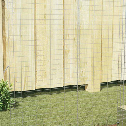vidaXL Rabbit Cage Silver 100 x 100 x 210 cm Galvanised Steel