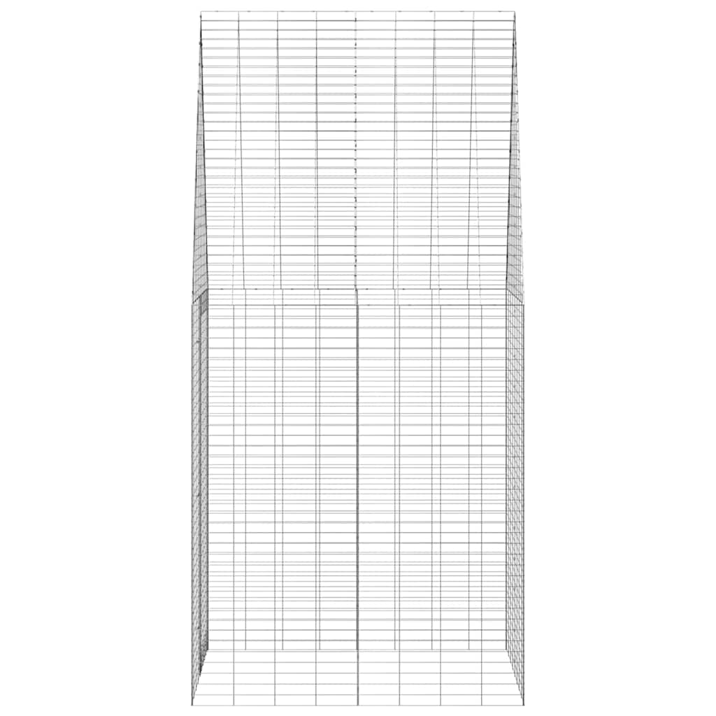 vidaXL Rabbit Cage Silver 100 x 100 x 210 cm Galvanised Steel