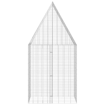 vidaXL Rabbit Cage Silver 100 x 100 x 210 cm Galvanised Steel