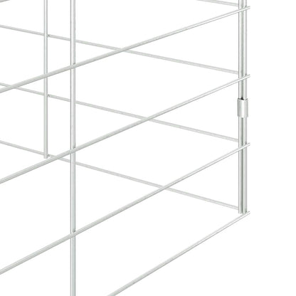 vidaXL Rabbit Cage Silver 200 x 100 x 210 cm Galvanised Steel