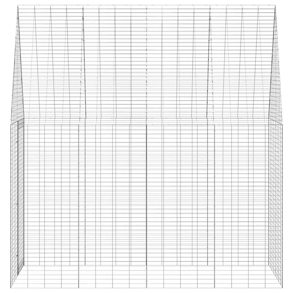 vidaXL Rabbit Cage Silver 200 x 100 x 210 cm Galvanised Steel